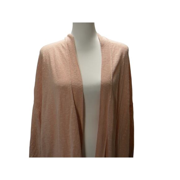 Eileen Fisher 100% Linen Short Sleeve Top Knit Sweater Sheer Soft‎ Pink Size XL - Picture 1 of 8